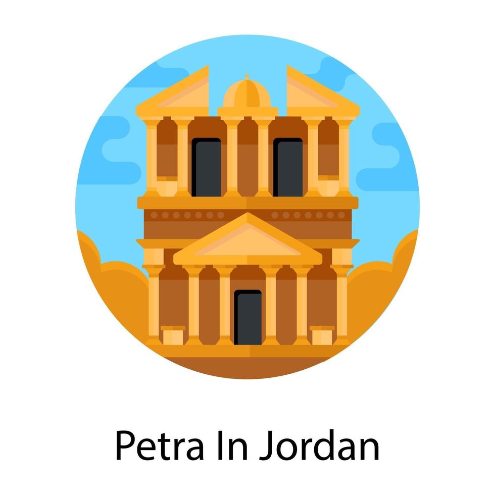 petra in Jordanië vector