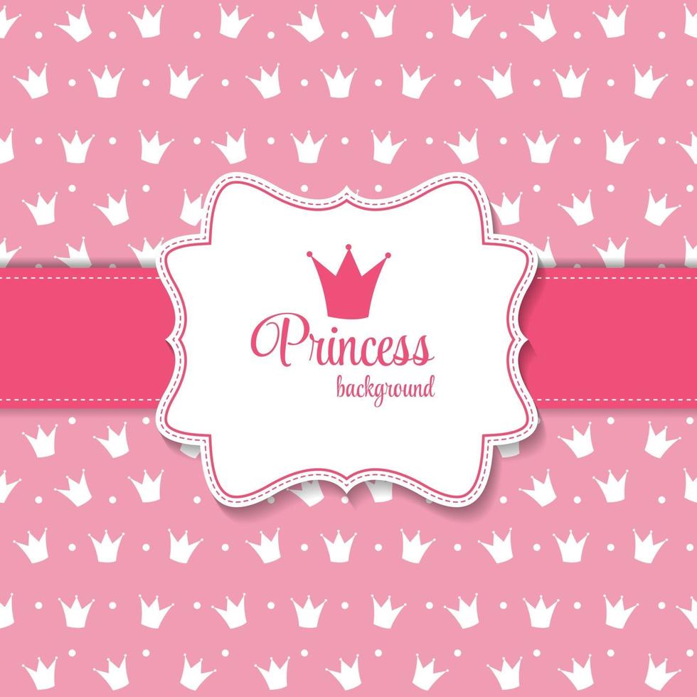 prinses kroon achtergrond vectorillustratie. vector