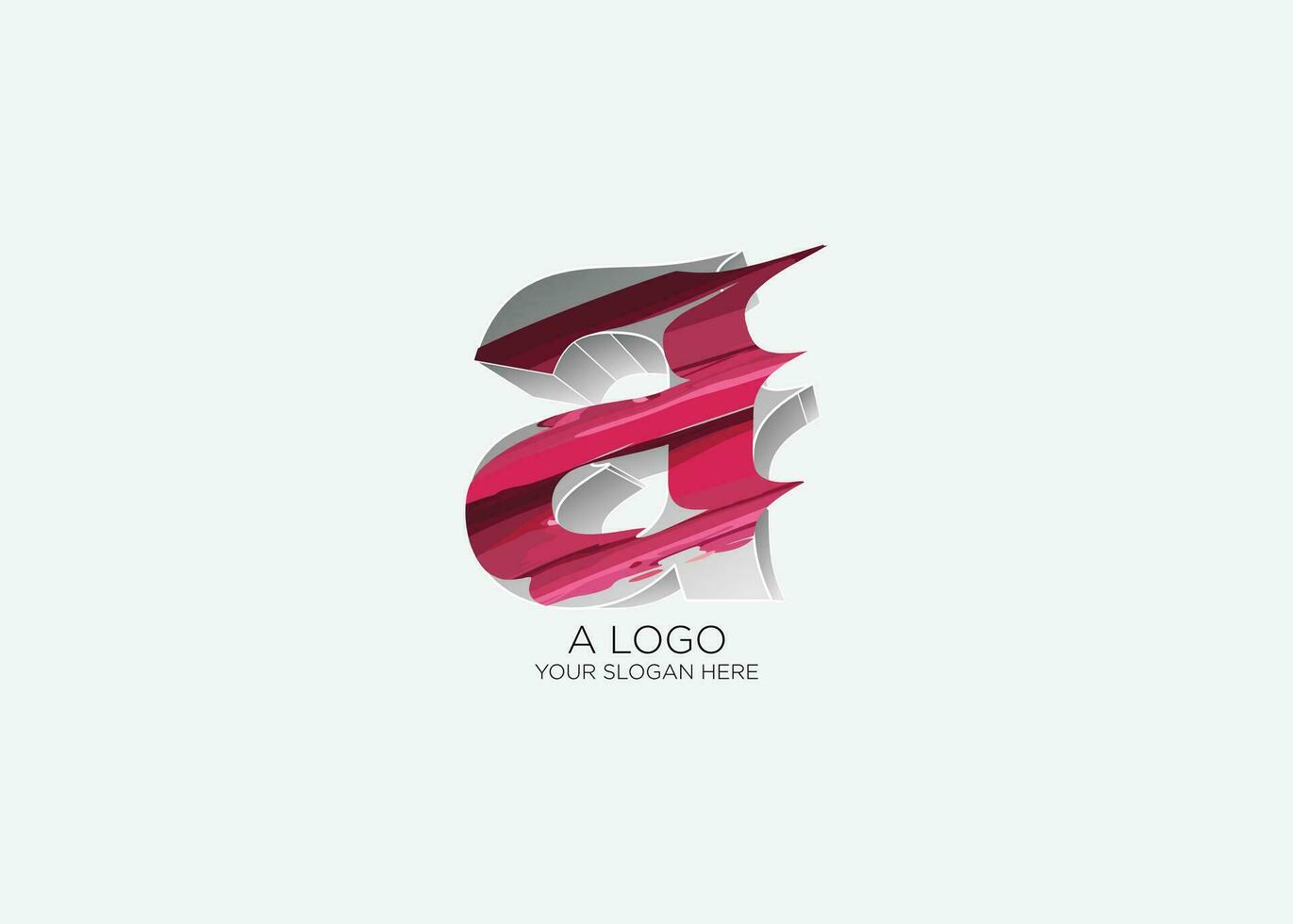 logo ontwerp met een rood en wit logo vector