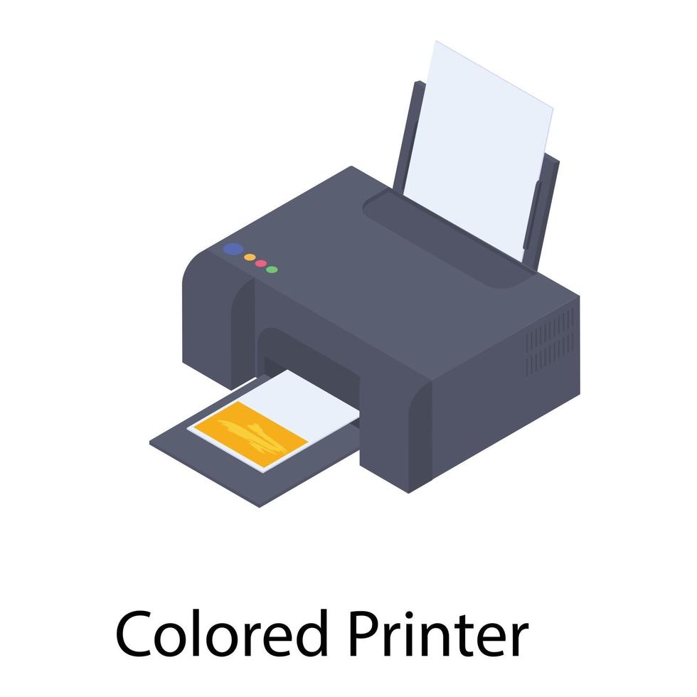concepten voor gekleurde printers vector