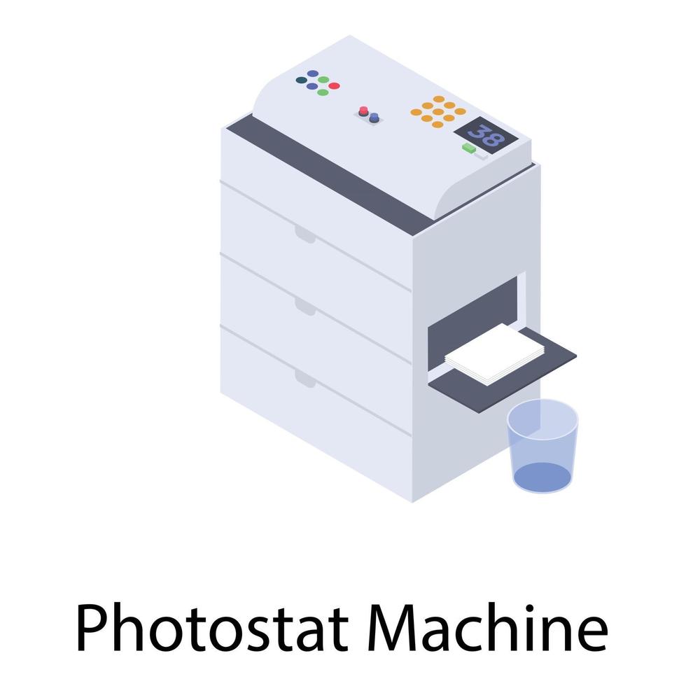 concepten voor fotostat-machines vector