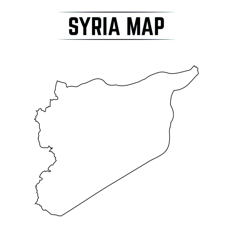 schets eenvoudige kaart van syrië vector