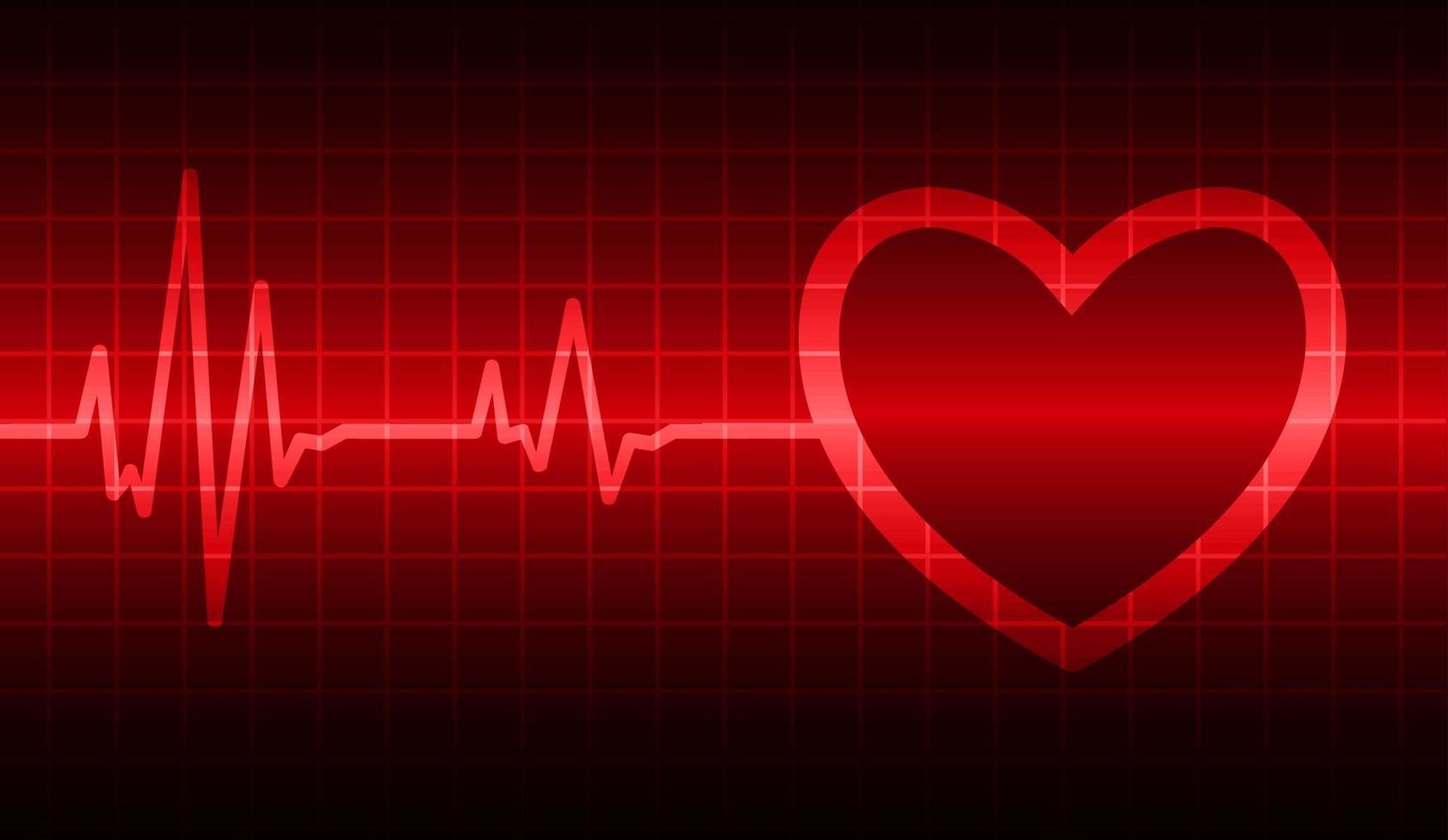 hartslagmeter met signaal. hartslag. ekg-pictogramgolf vector