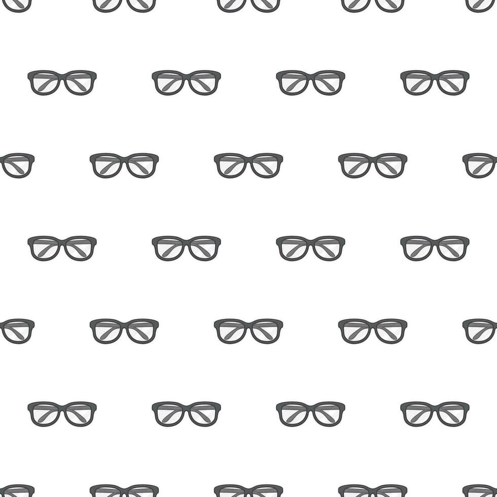 bril naadloos patroon Aan een wit achtergrond. zwart bril thema vector illustratie