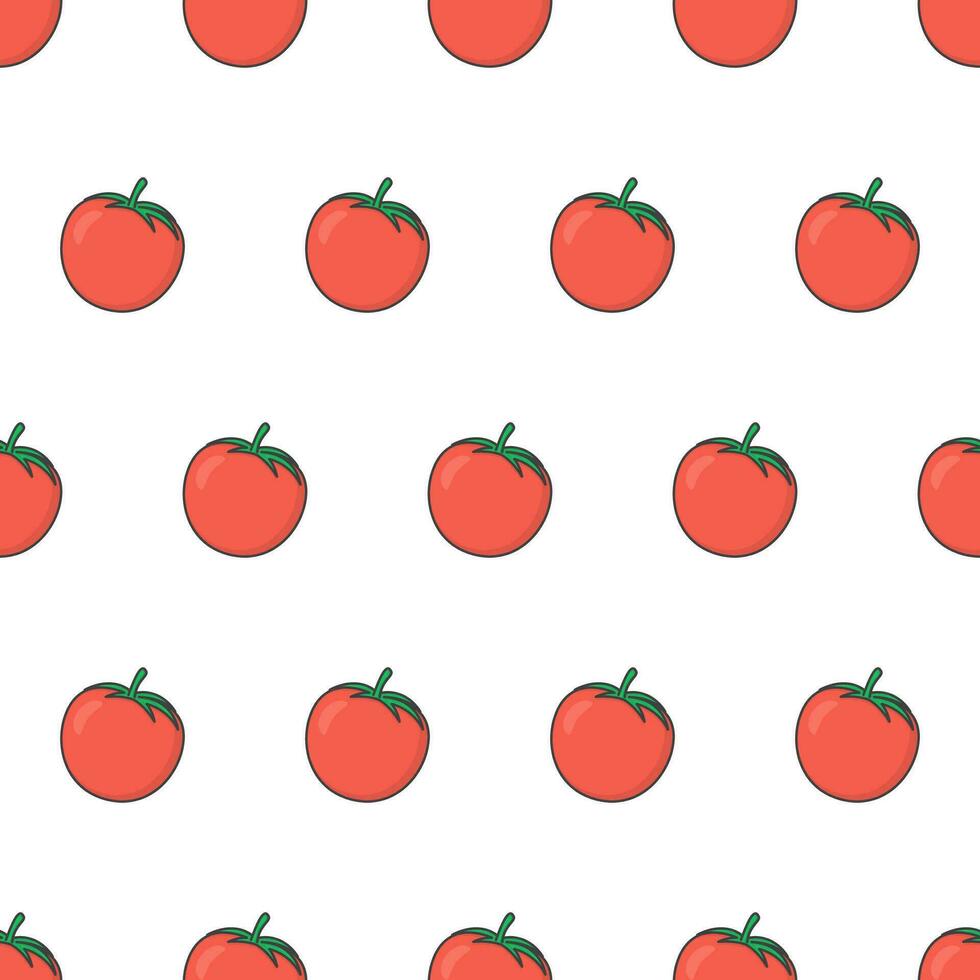 vers tomaat naadloos patroon Aan een wit achtergrond. tomaten thema vector illustratie