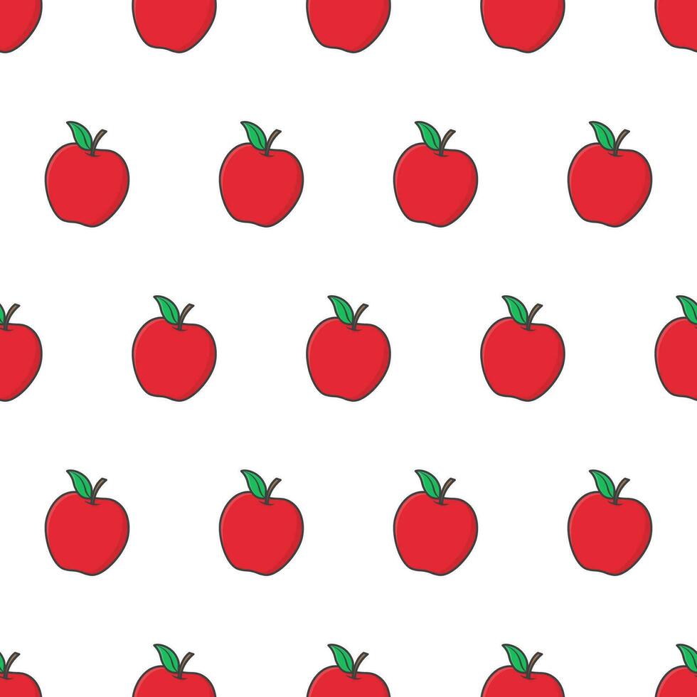 vers appel naadloos patroon Aan een wit achtergrond. appel fruit vector illustratie