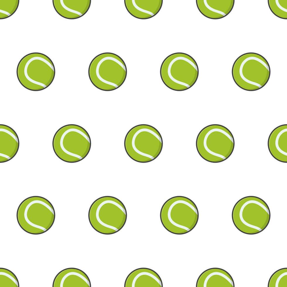 tennis bal naadloos patroon Aan een wit achtergrond. tennis thema vector illustratie