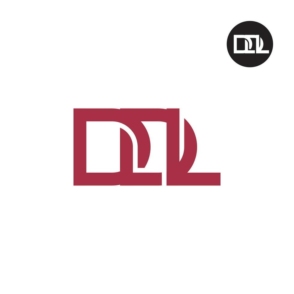 brief ddl monogram logo ontwerp vector