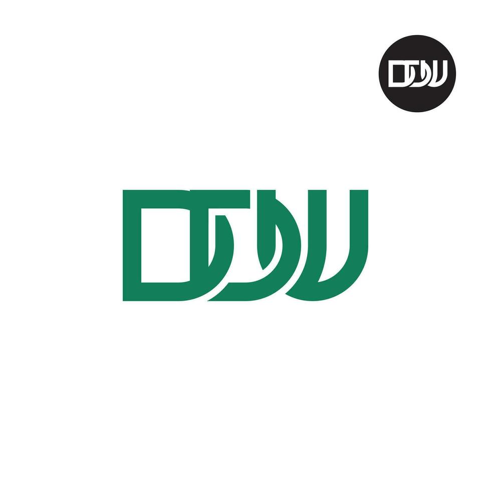 brief ddw monogram logo ontwerp vector