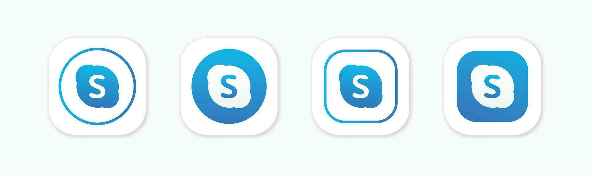 skype sociaal media icoon. skype icoon. skype sociaal media logo. vector