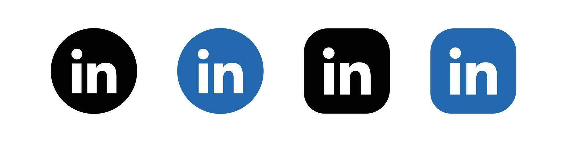 linkedin icoon. linkedin sociaal media logo. vector