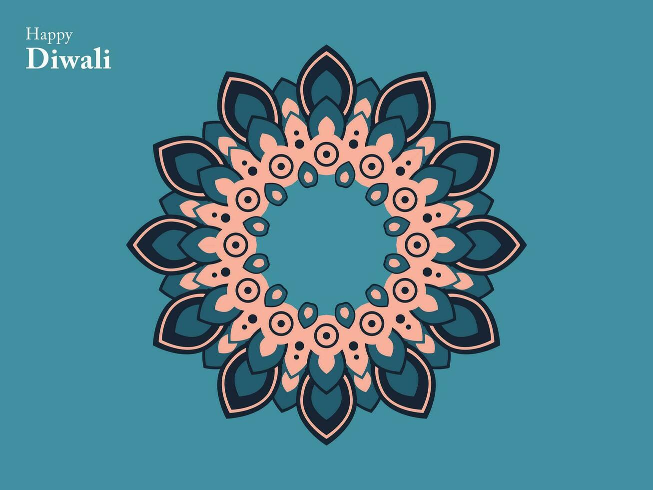 gelukkig diwali Hindoe traditioneel ornament lamp festival Indië element mandala Chinese Boeddha etnisch vector