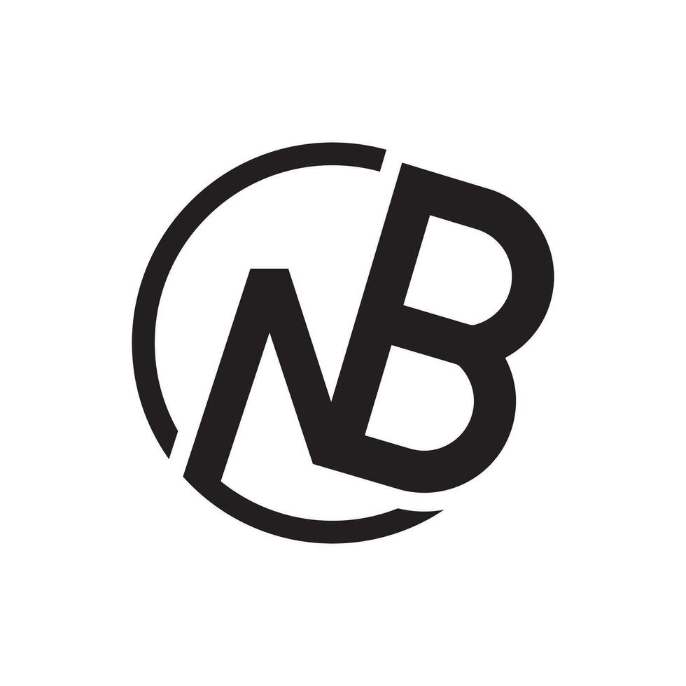 nb minimalistische logo ontwerp sjabloon vector