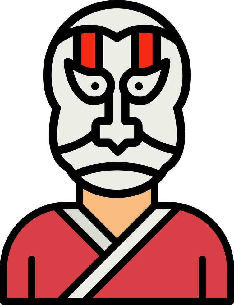 kabuki vector icoon ontwerp