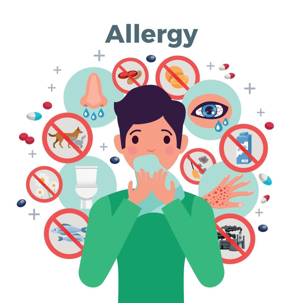 allergie concept illustratie vectorillustratie vector