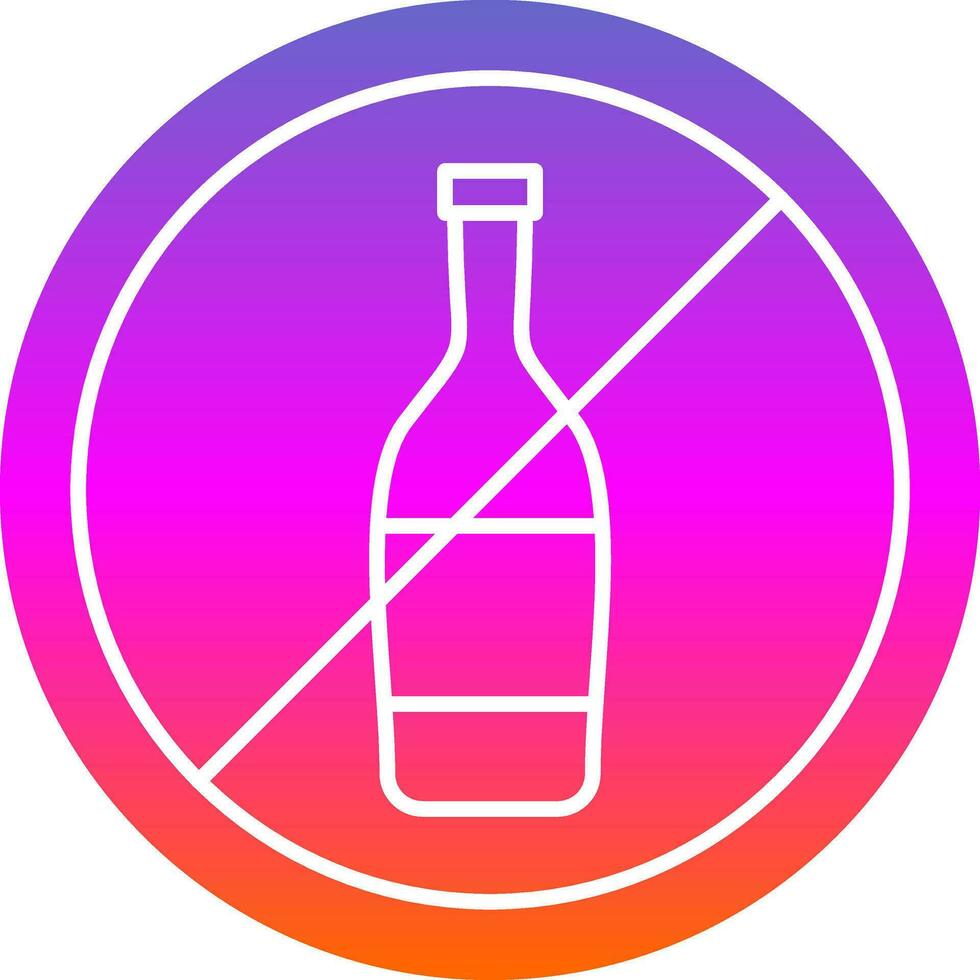 Nee alcohol vector icoon ontwerp