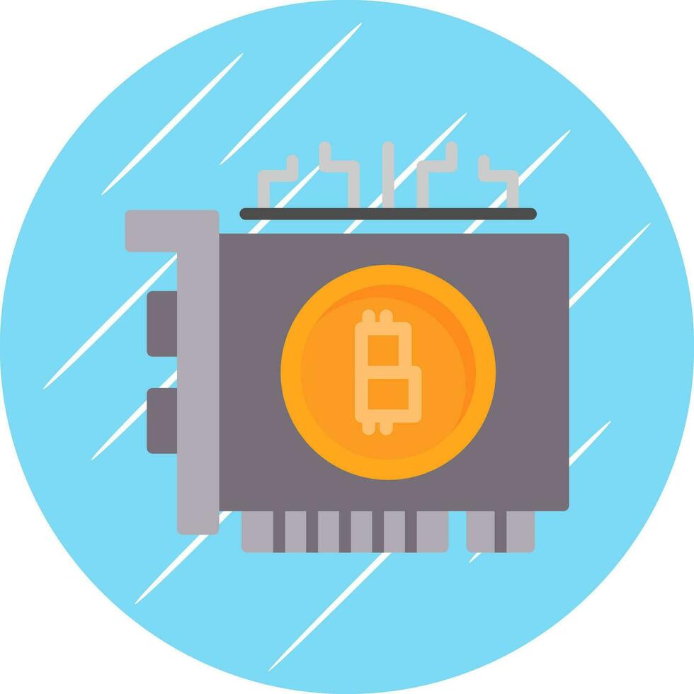 bitcoin mijnbouw vector icoon ontwerp