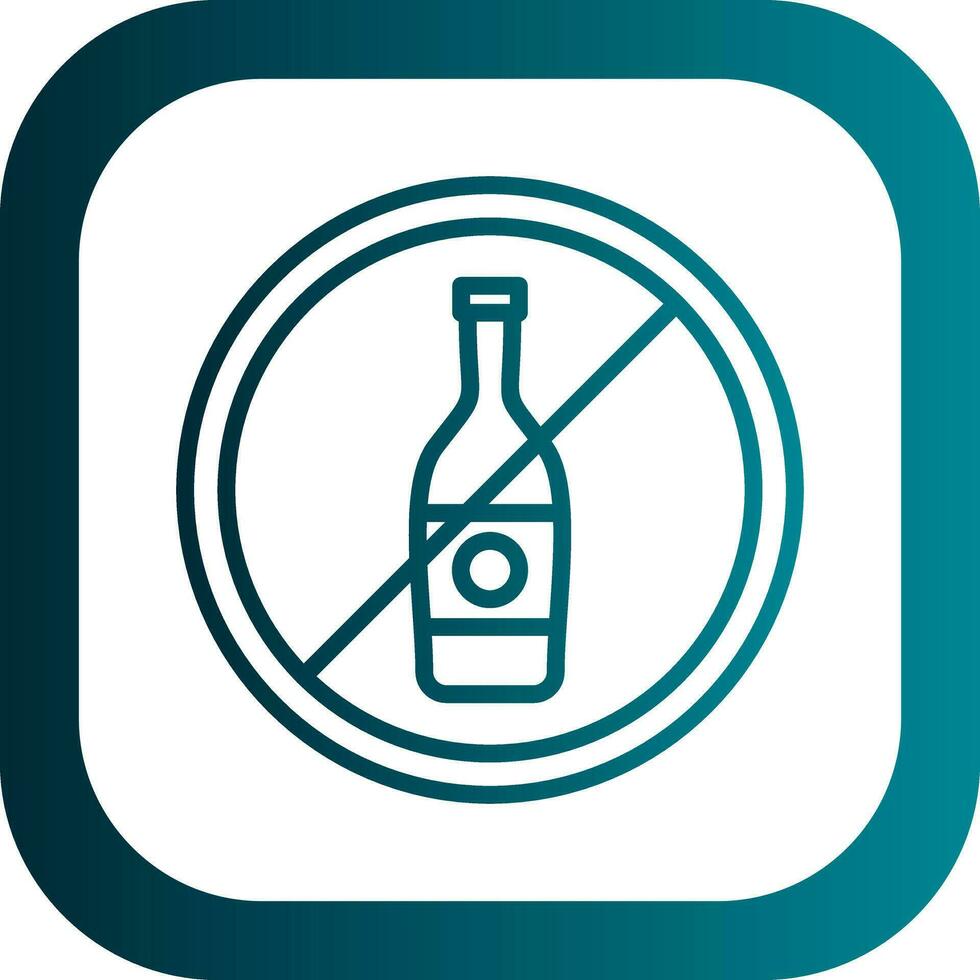 Nee alcohol vector icoon ontwerp