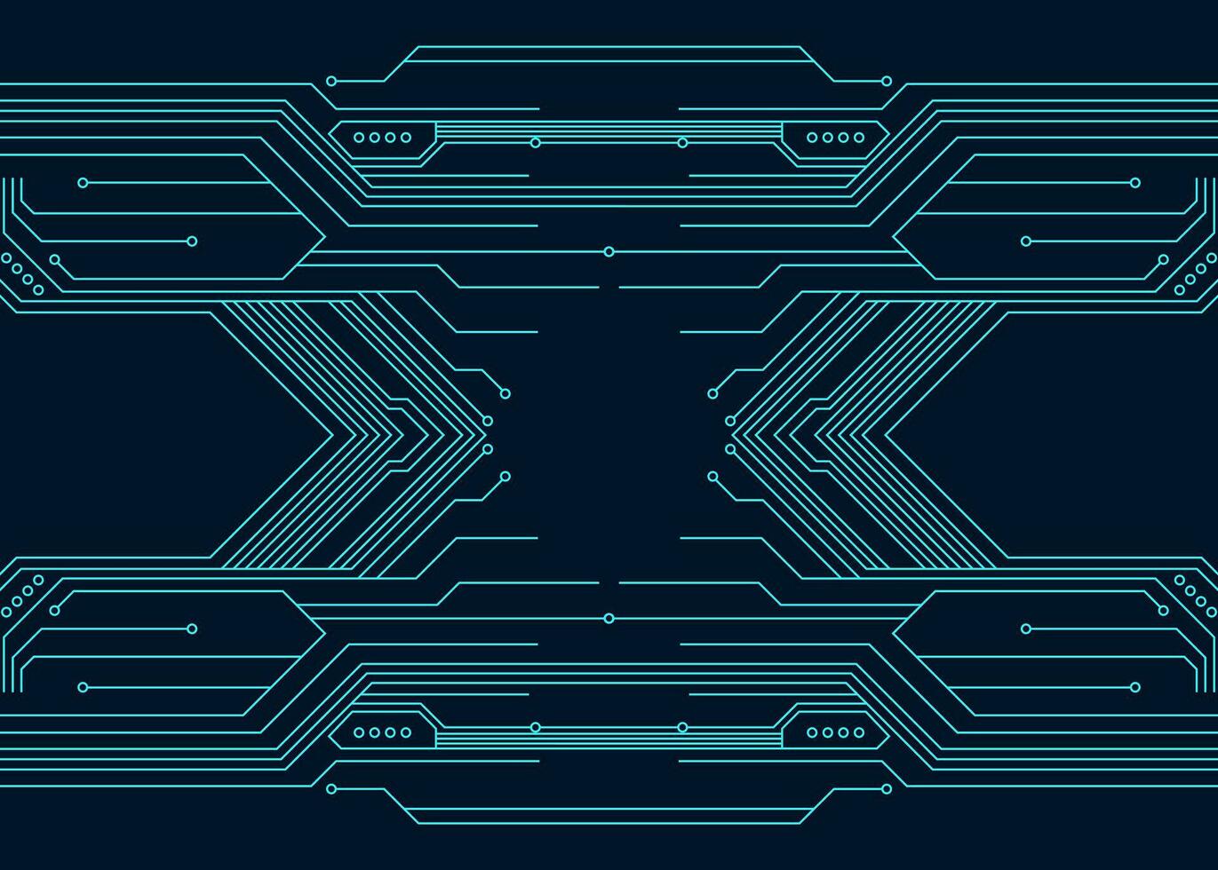 abstract technologie futuristische digitaal concept plein patroon met verlichting gloeiend deeltjes plein elementen Aan donker blauw achtergrond. vector illustratie