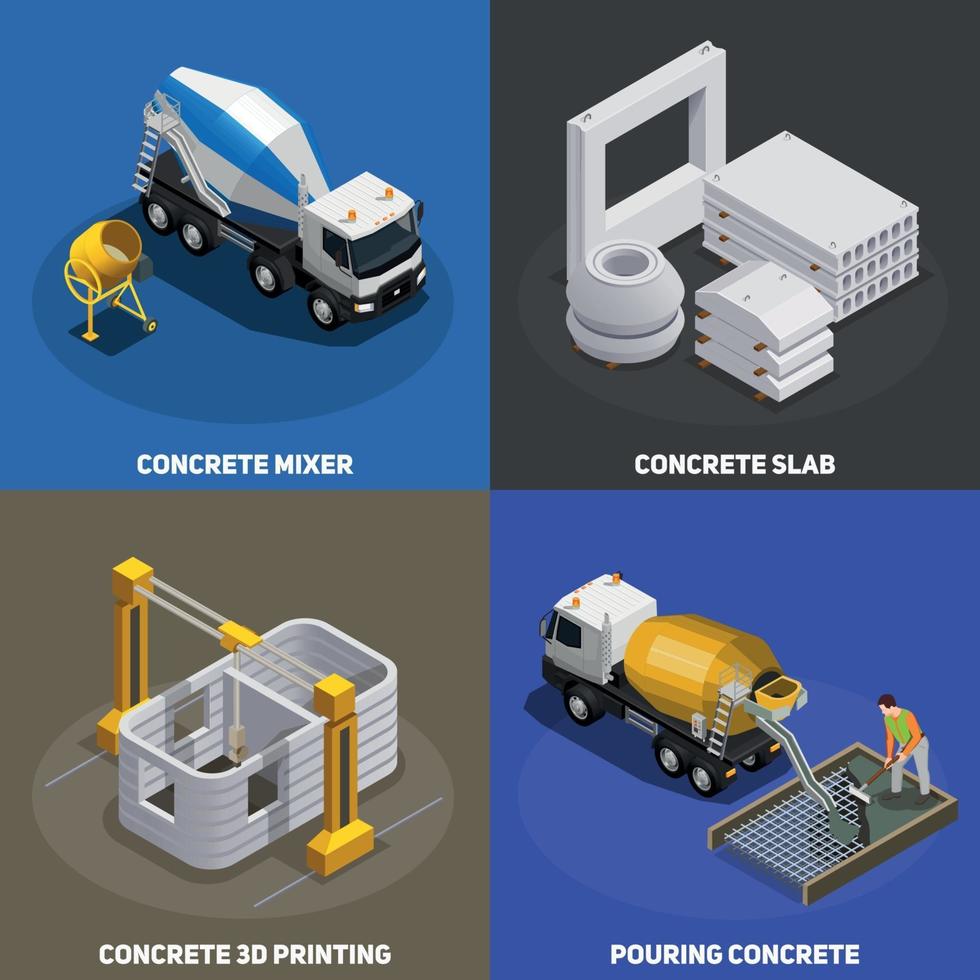 concrete productie ontwerp concept vectorillustratie vector