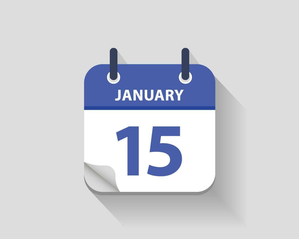 januari . vector vlak dagelijks kalender icoon. datum en tijd, dag, maand. jaar. vector illustratie