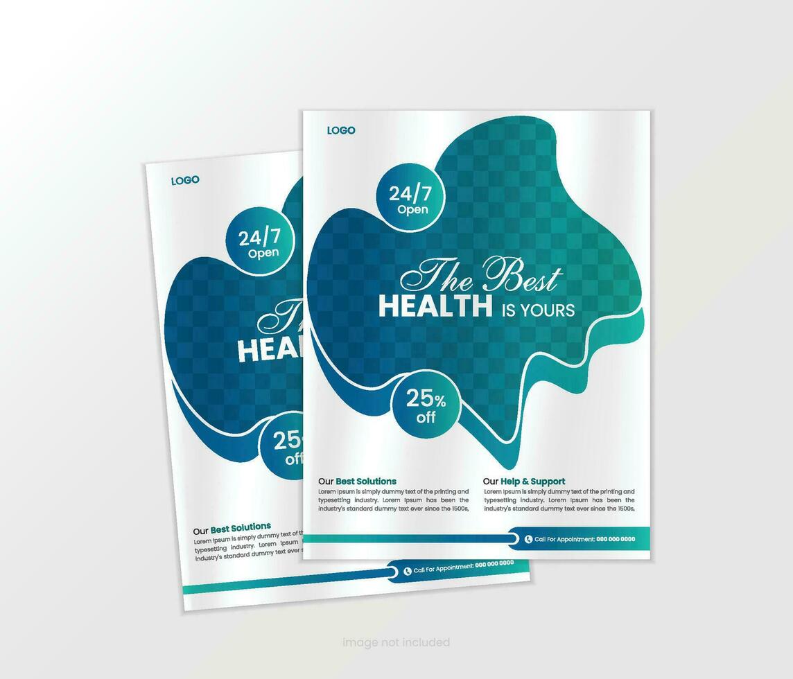 gezondheidszorg en medisch folder of poster ontwerp lay-out vector