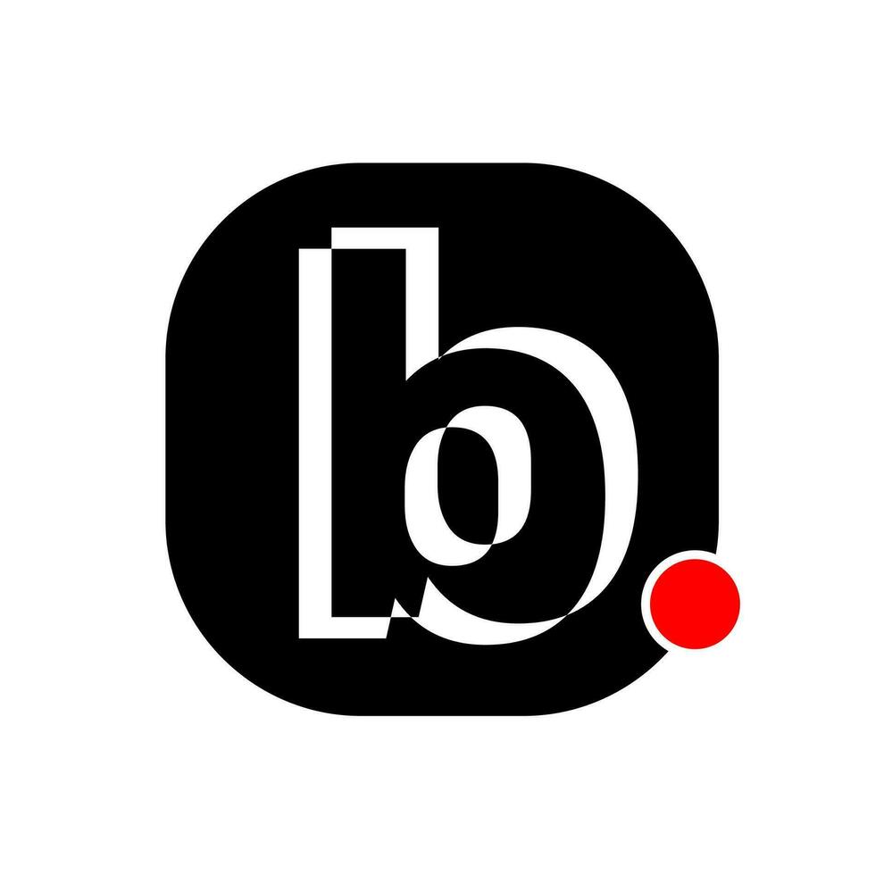 b merk naam eerste brief illustratief icoon. vector