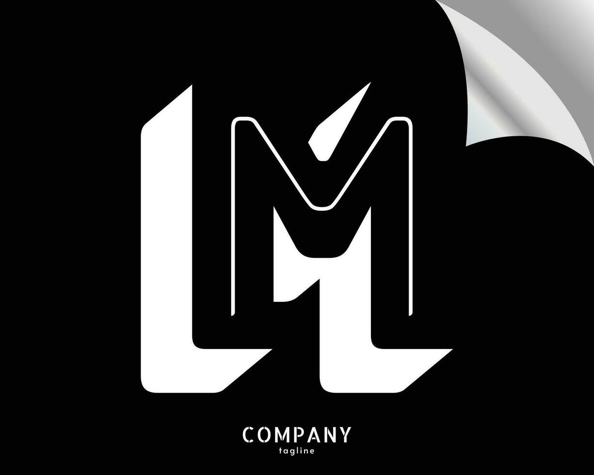 m brief logo vector ontwerp sjabloon elementen