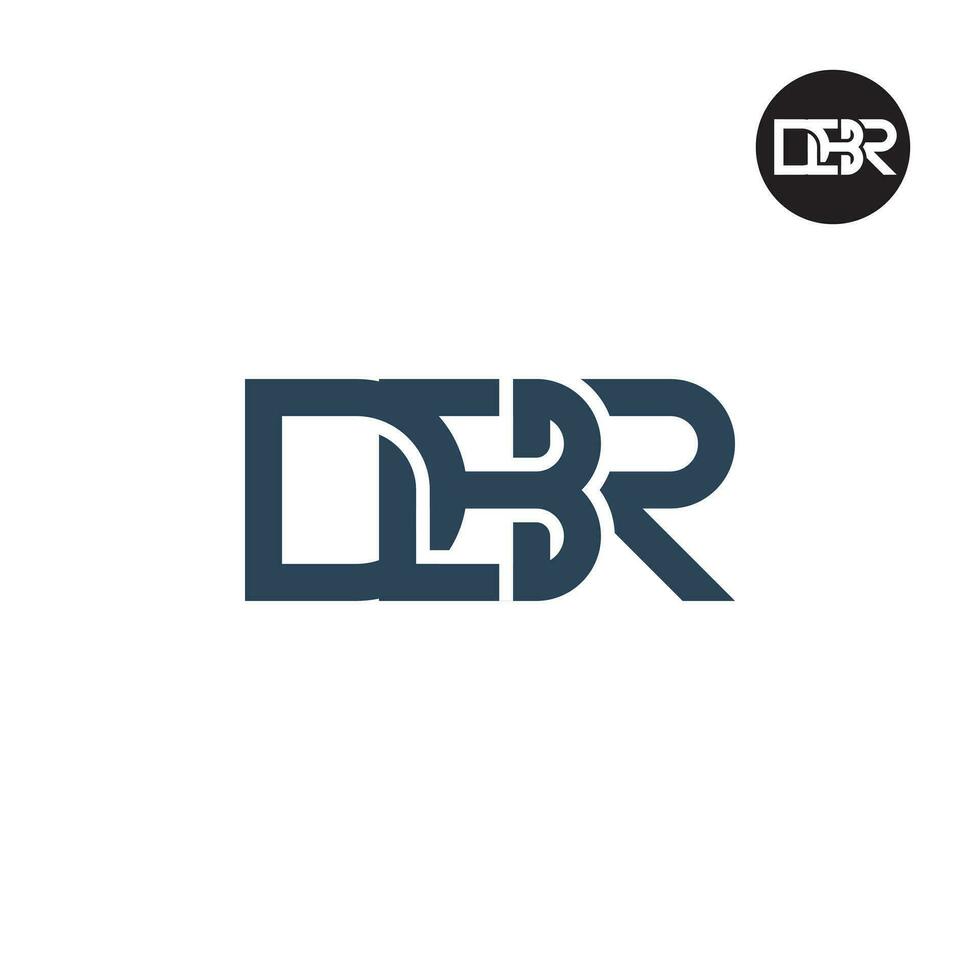 brief dbr monogram logo ontwerp vector