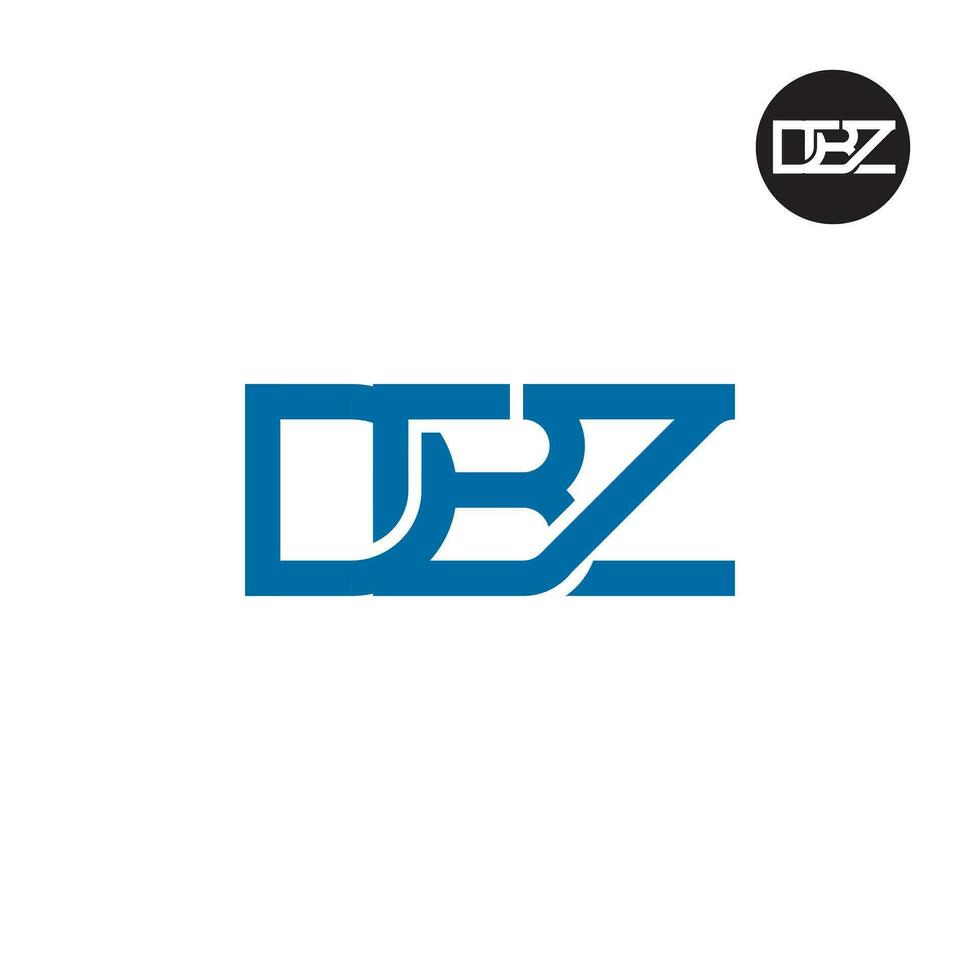 brief dbz monogram logo ontwerp vector