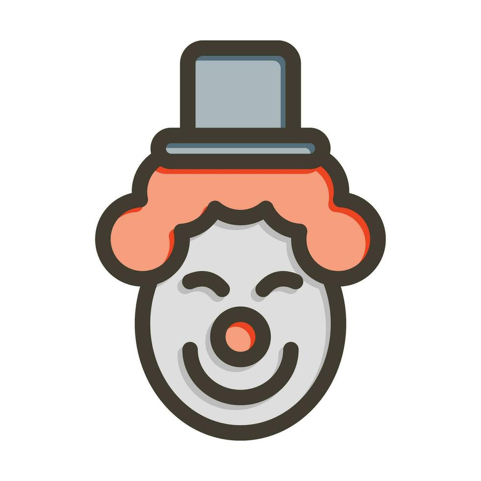 clown vector dik lijn gevulde kleuren icoon voor persoonlijk en reclame gebruiken.