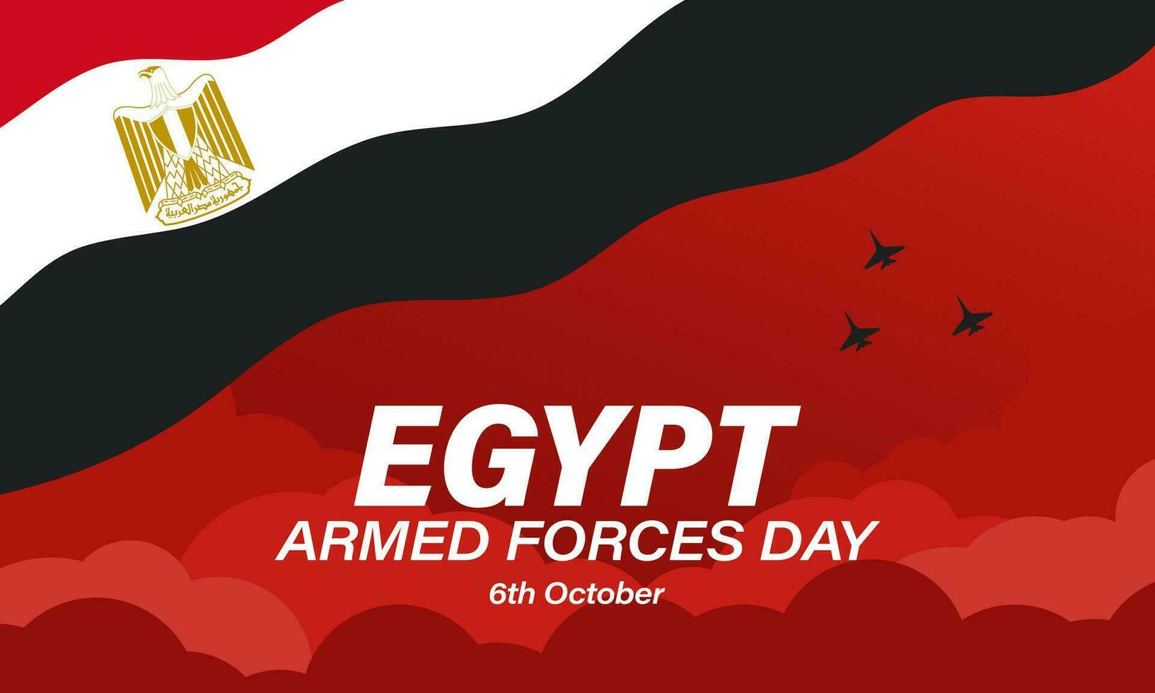 Egypte gewapend krachten dag achtergrond ontwerp. vector