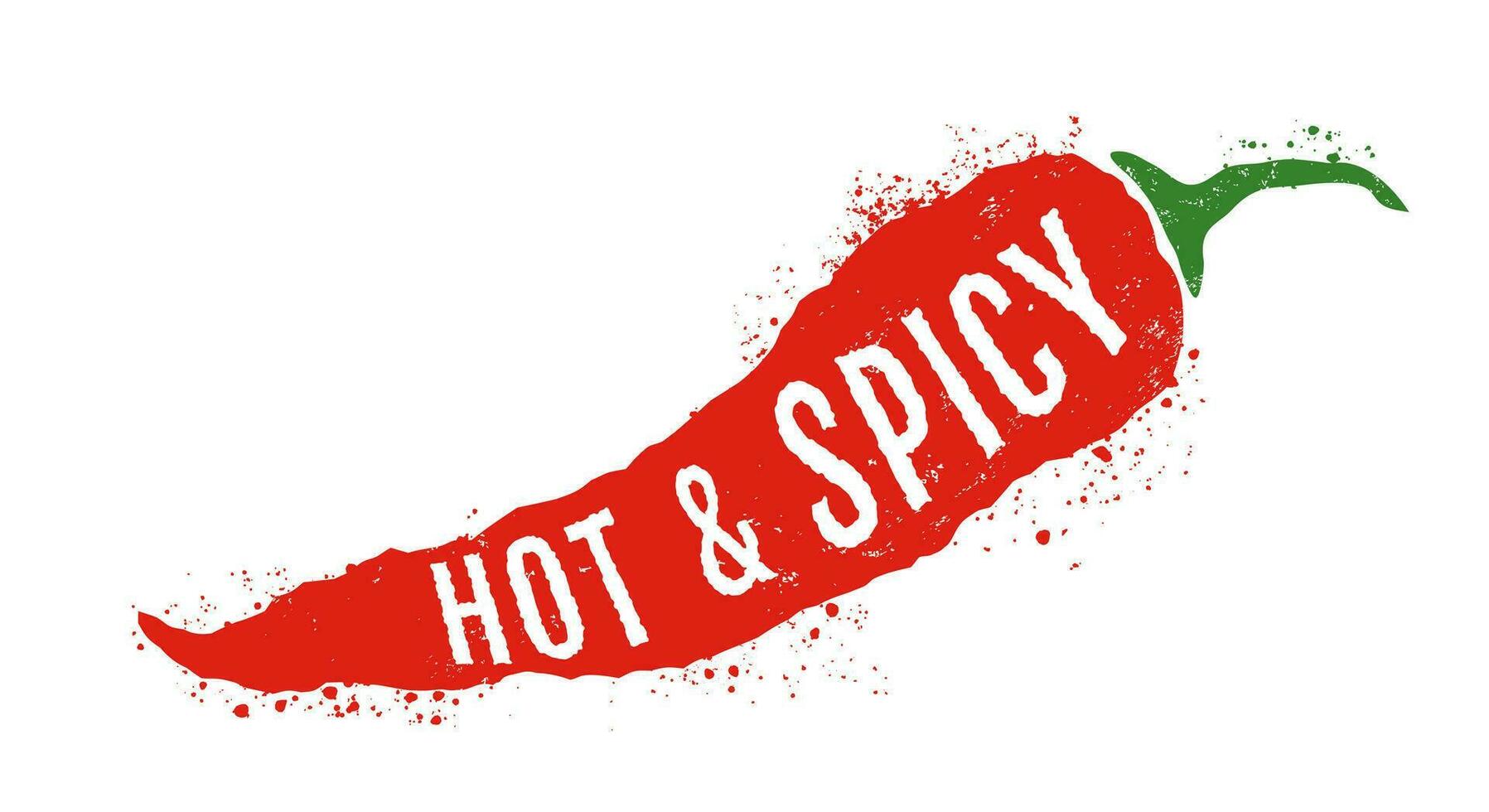 vintage vectorillustratie van chili peper. vector icoon van rode chili peper in grunge stijl.
