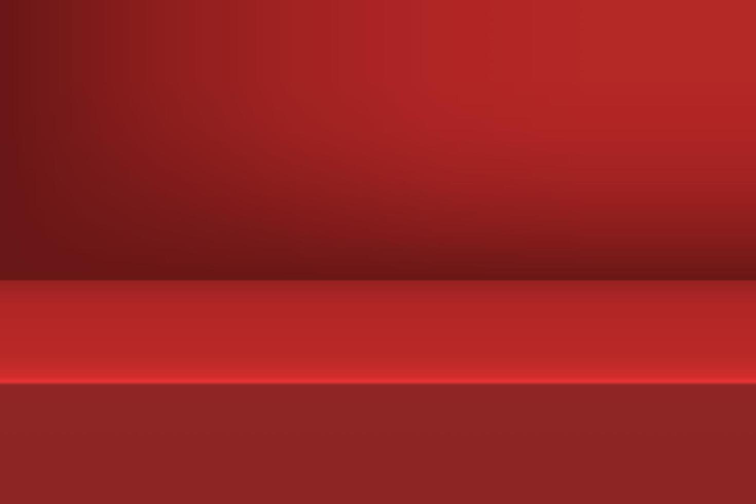 lege studio rode achtergrond voor productweergave met kopieerruimte. showroom shoot render. bannerachtergrond voor adverteren product. vector