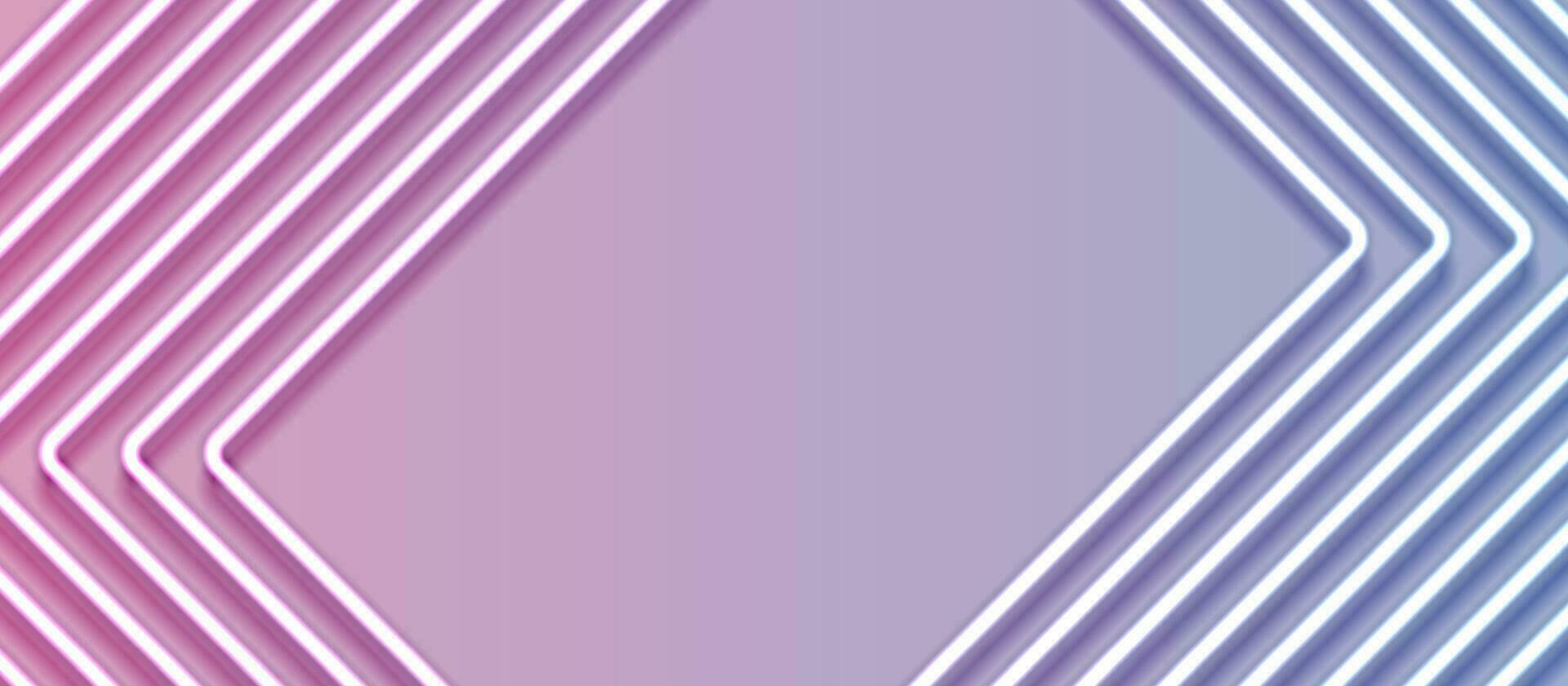 blauw roze rechthoek kader abstract neon achtergrond vector