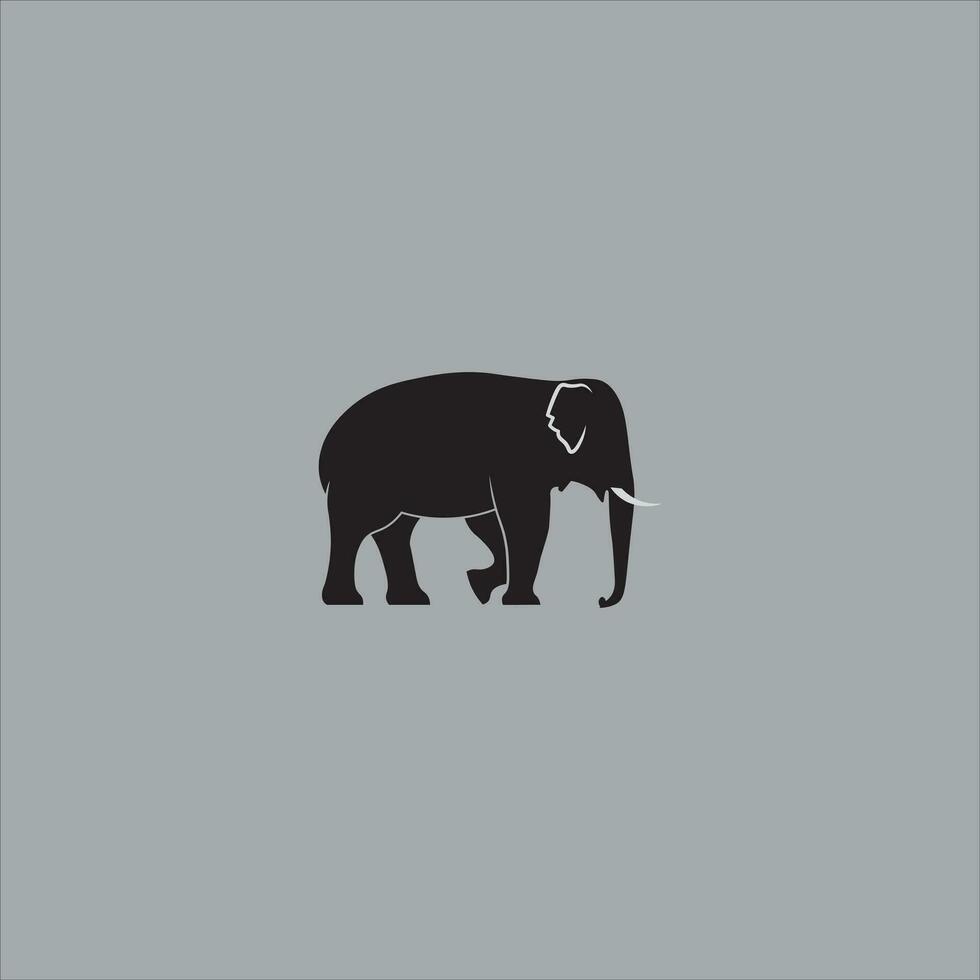 olifant logo ontwerp in zwart kleur vector