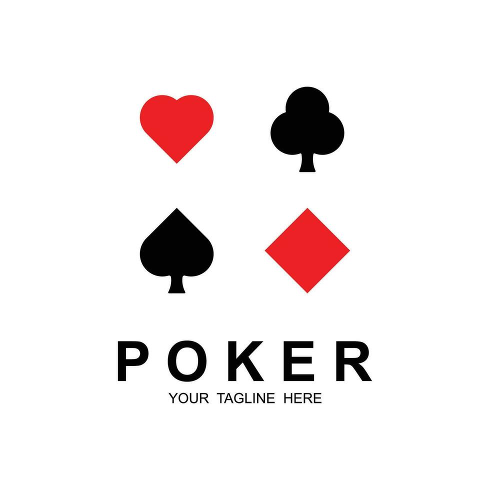 poker logo vector icoon illustratie ontwerp