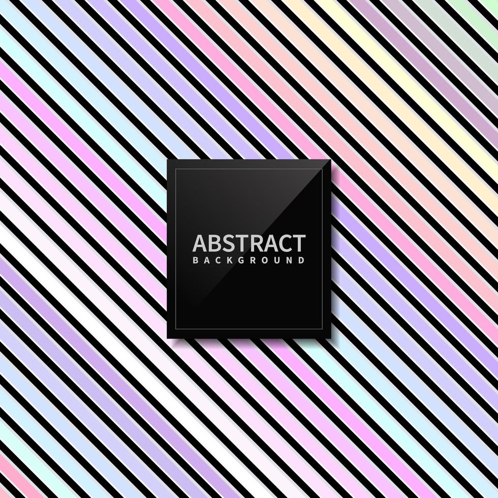 abstracte pastel kleur diagonale gestreepte lijnen patroon op zwarte achtergrond. vector