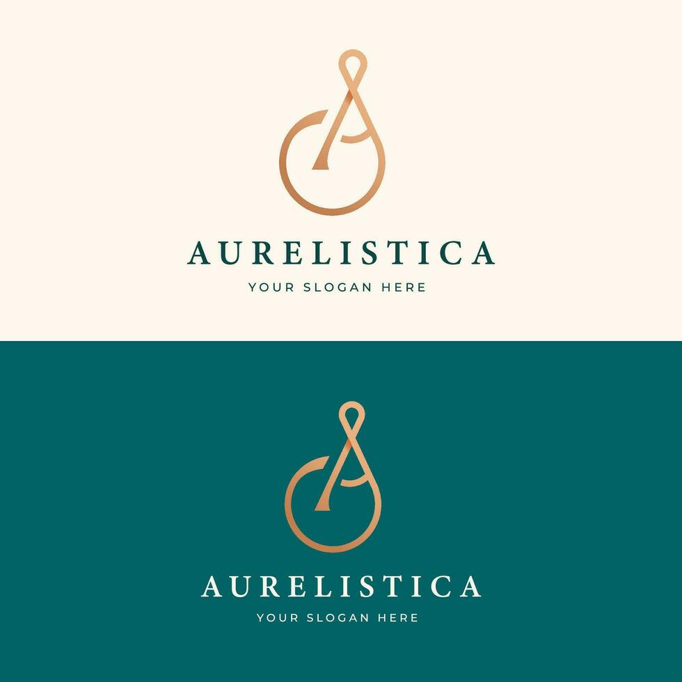 luxe minimalistische initialen logo vector