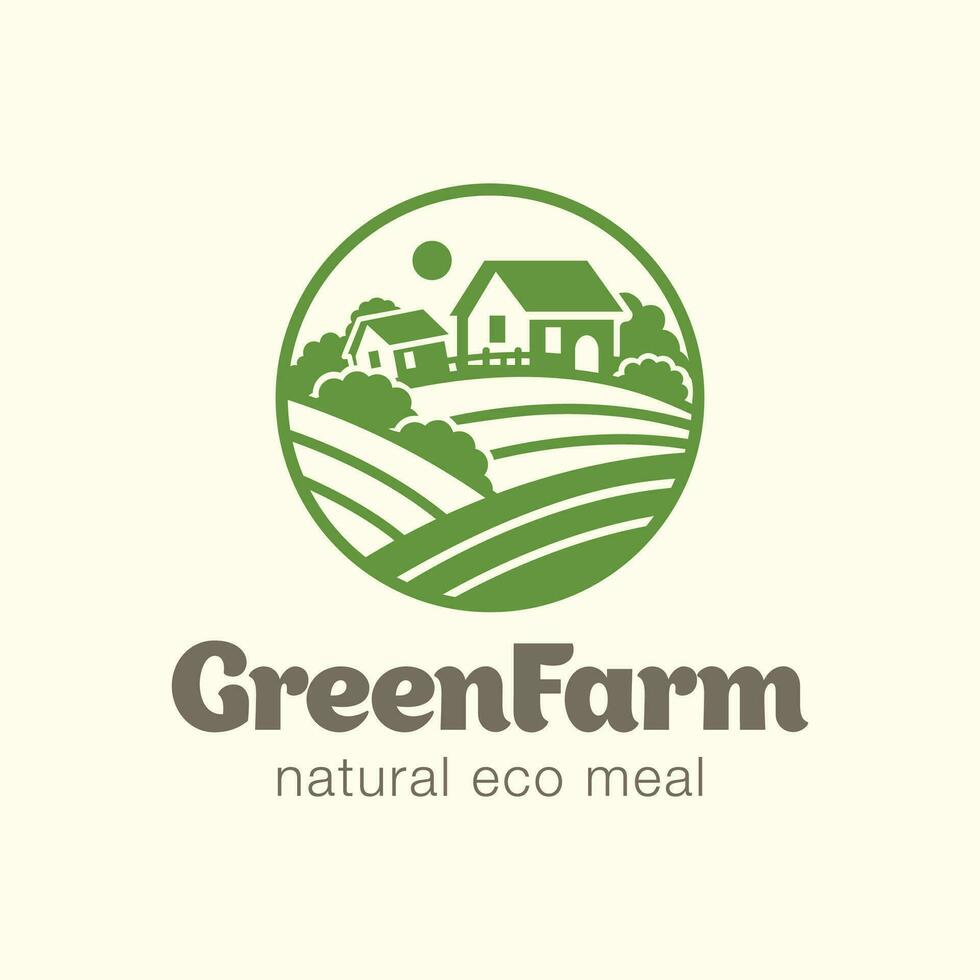 natuurlijk biologisch boerderij logo vector
