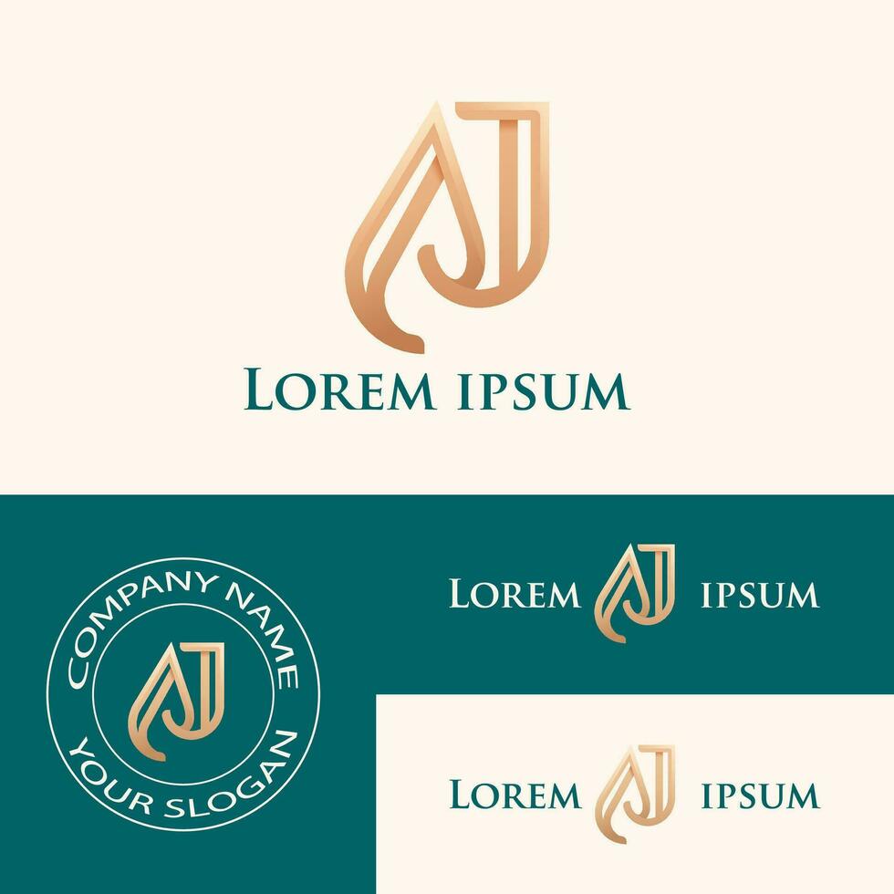 modern minimalistische luxe eerste brief logo vector