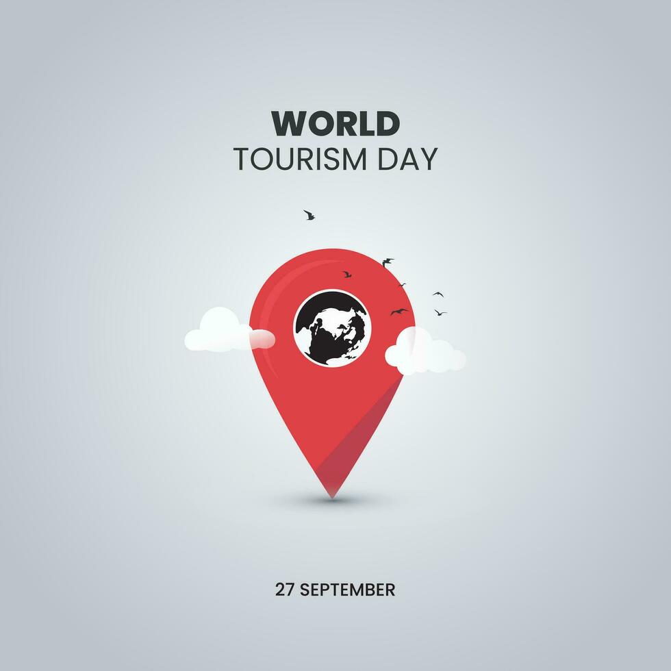 wereld toerisme dag concept ontwerp vector illustratie