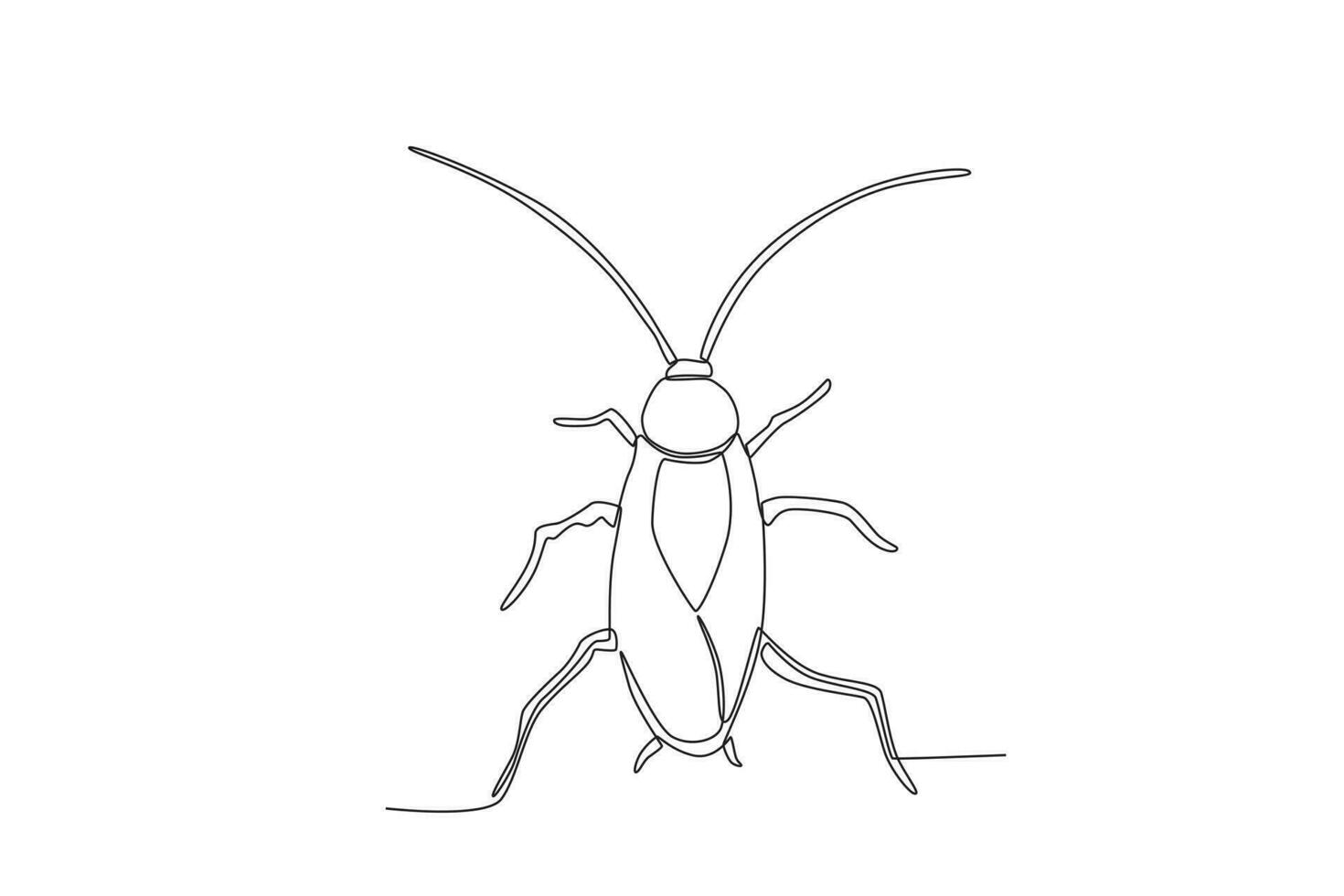 een single doorlopend lijn tekening van een kakkerlakken voor de boerderij logo identiteit. single lijn tekening grafisch ontwerp vector illustratie