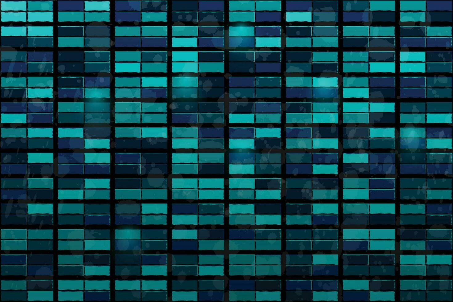 abstract blauw techno puzzel meetkundig achtergrond met pleinen bakstenen vector