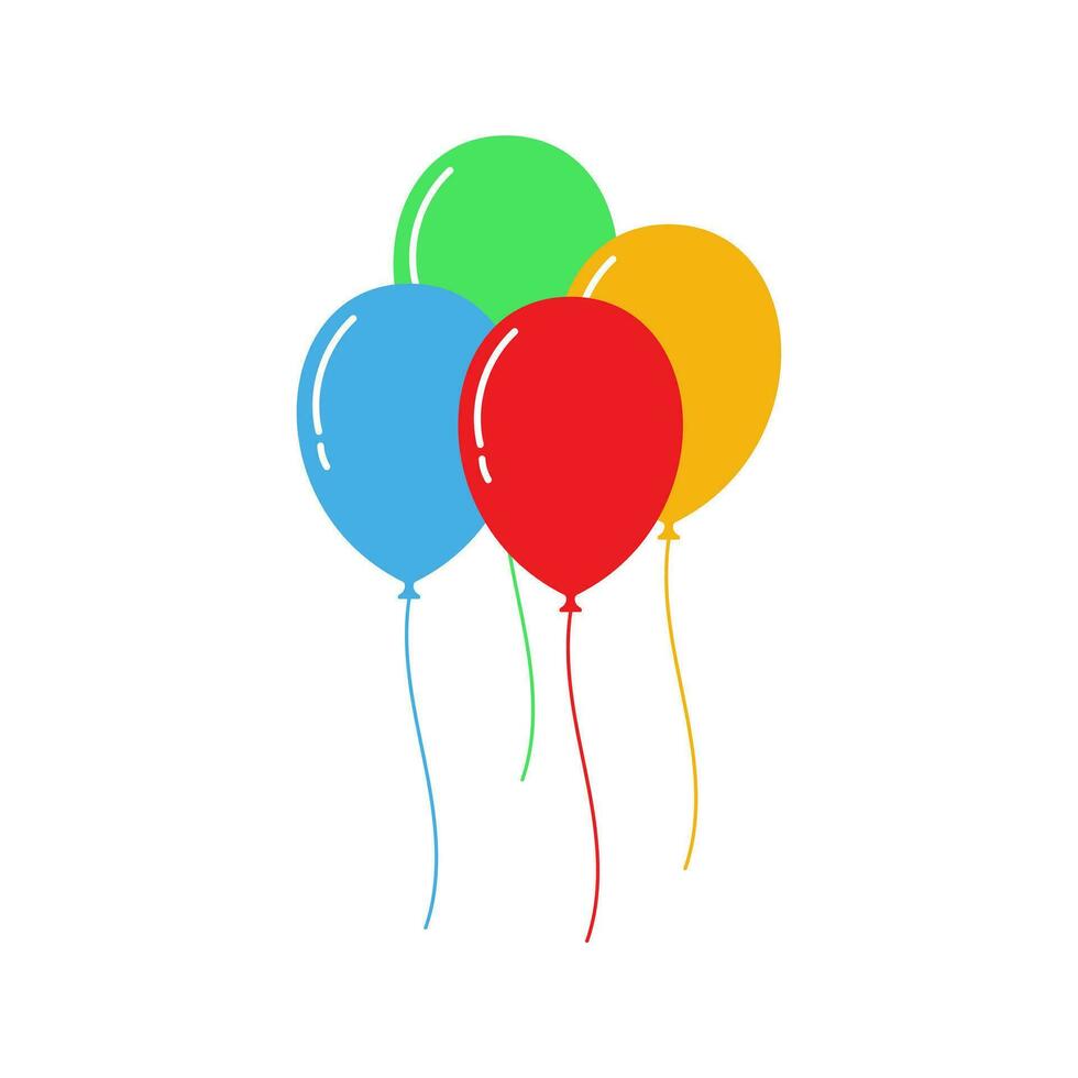ballon illustratie vector element , ballon verjaardag , viering , decoratie element en verjaardag