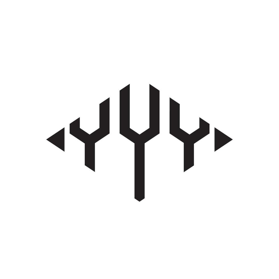 logo y ruit uitgebreid monogram 3 brieven alfabet doopvont logo logotype borduurwerk vector