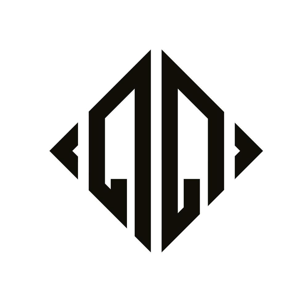 logo q. ruit monogram 2 brieven alfabet doopvont logo logotype borduurwerk vector