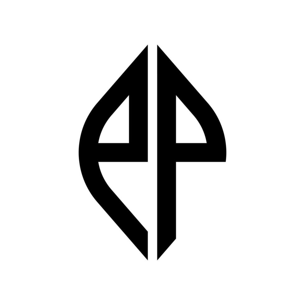 logo p kromme ruit uitgebreid monogram 2 brieven alfabet doopvont logo logotype borduurwerk vector