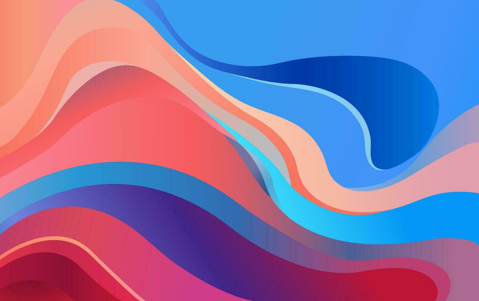 een kleurrijk abstract achtergrond met golven vector
