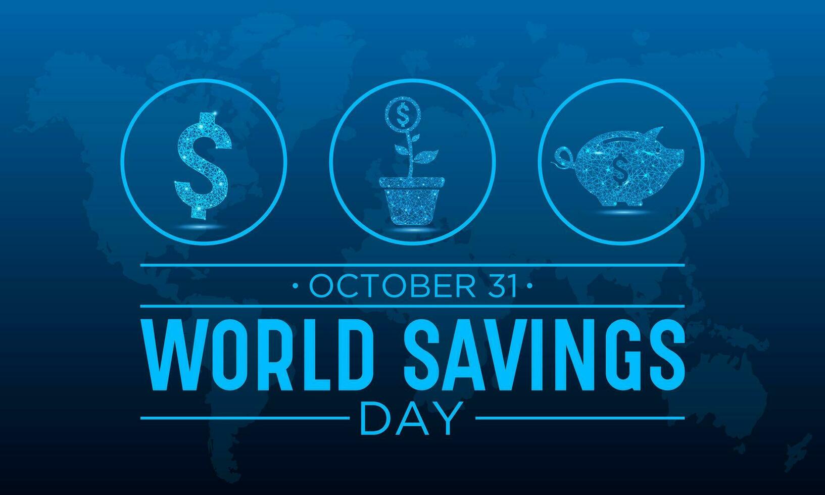 wereld spaargeld dag, oktober 31. vector illustratie Aan de thema van wereld spaargeld dag. sjabloon voor banier, groet kaart, poster met achtergrond.